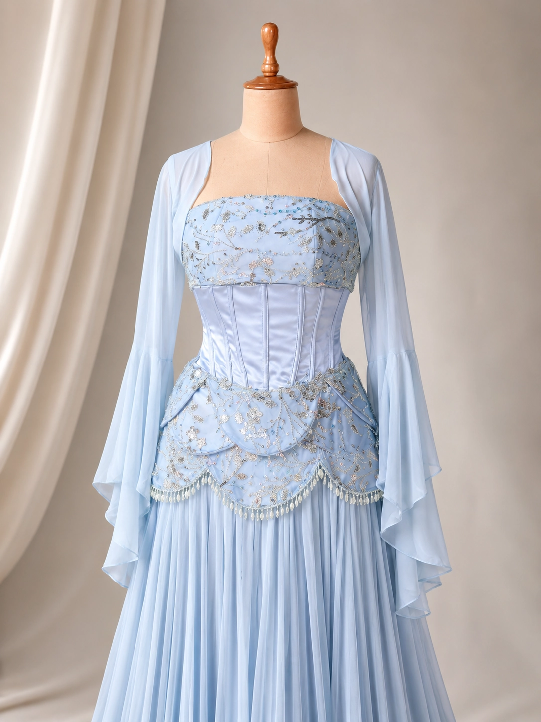 Full-length view of the gown
