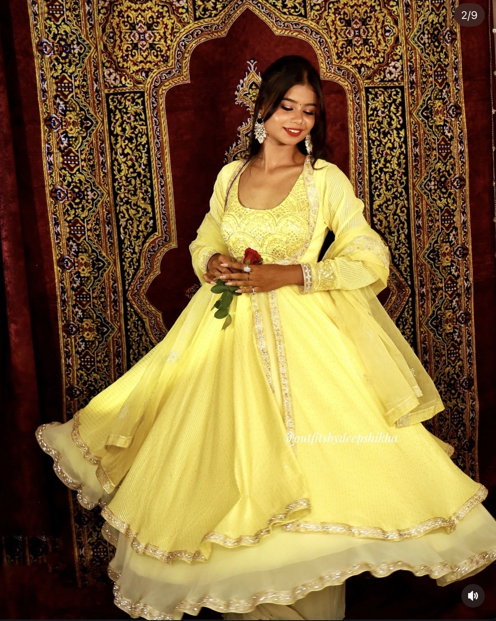 Ethnic flouncy Anarkali Set